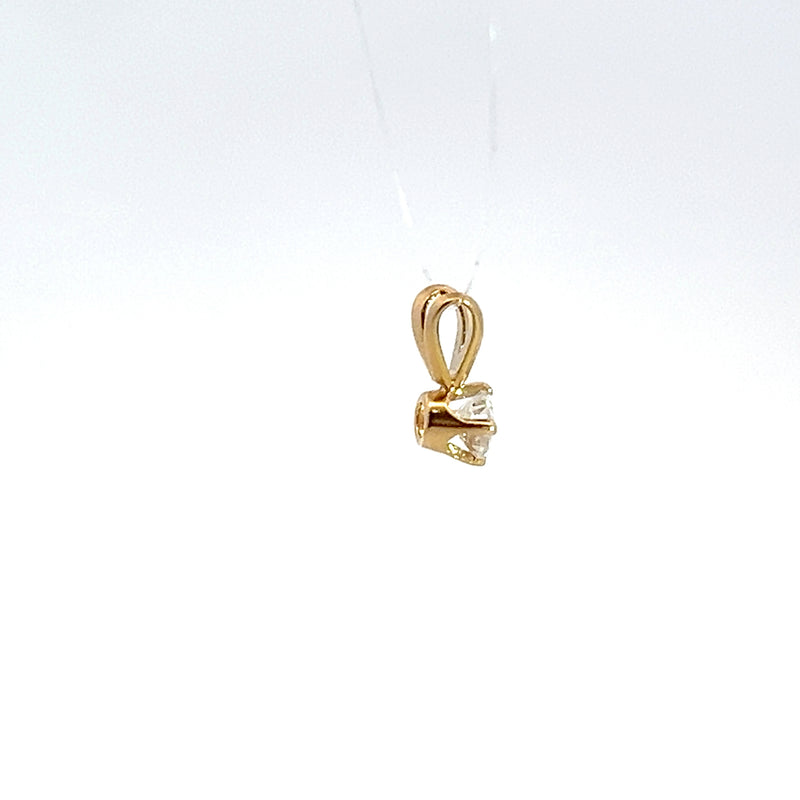 14K YG Diamond Pendant