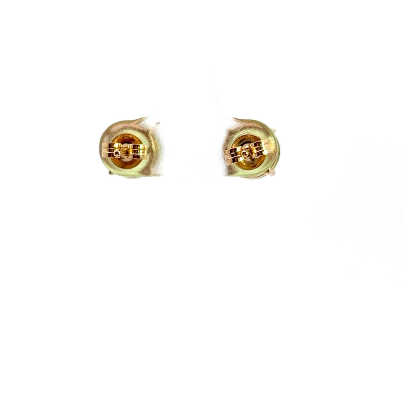 14K YG Peridot Stud Earrings