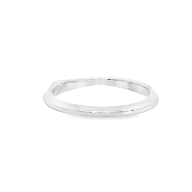 14K WG WEDDING BAND 0.01 CT TW
