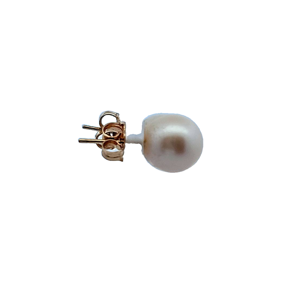 14K YG Pearl Stud Earrings