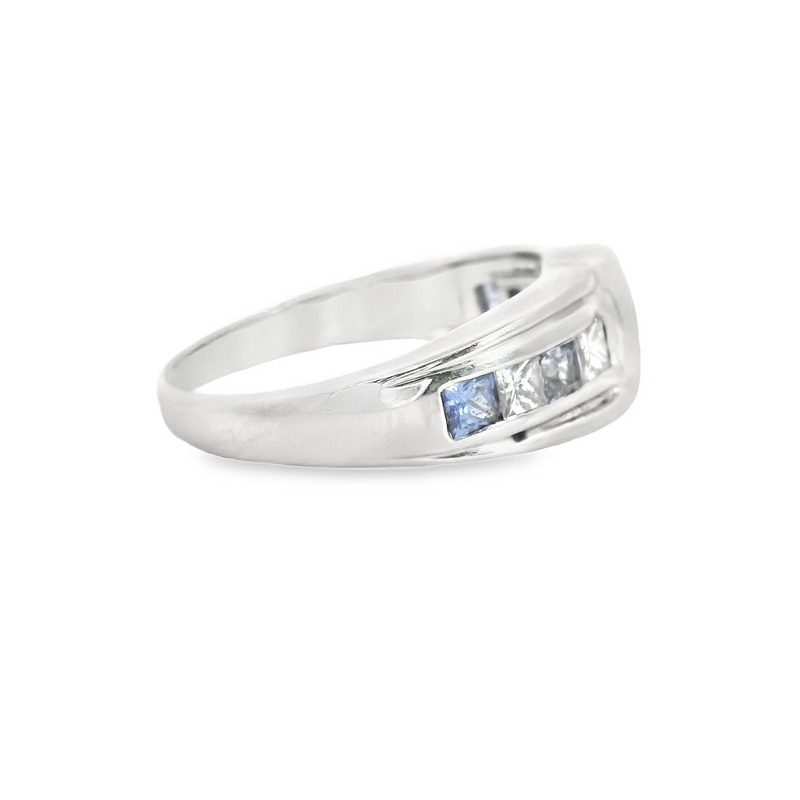 Platinum Sapphire & Diamond Ring