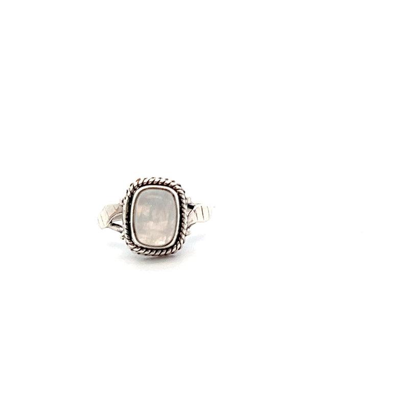 Sterling Silver Rainbow Moonstone Ring