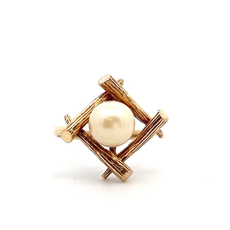 14K YG Pearl Ring