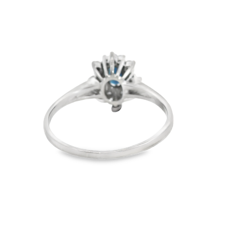 14K WG Sapphire & Diamond Ring