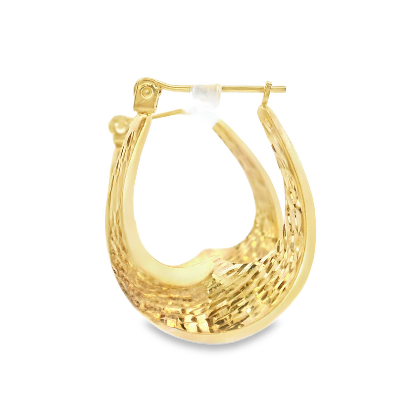 14K YG Hoop Earings