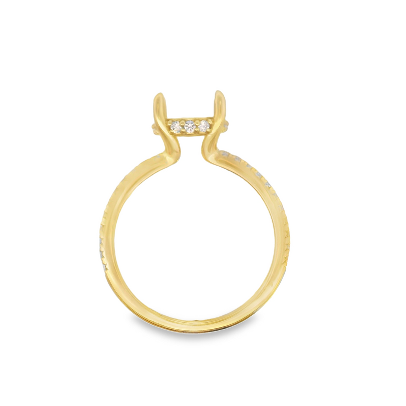 14K YG Hidden Halo Mounting