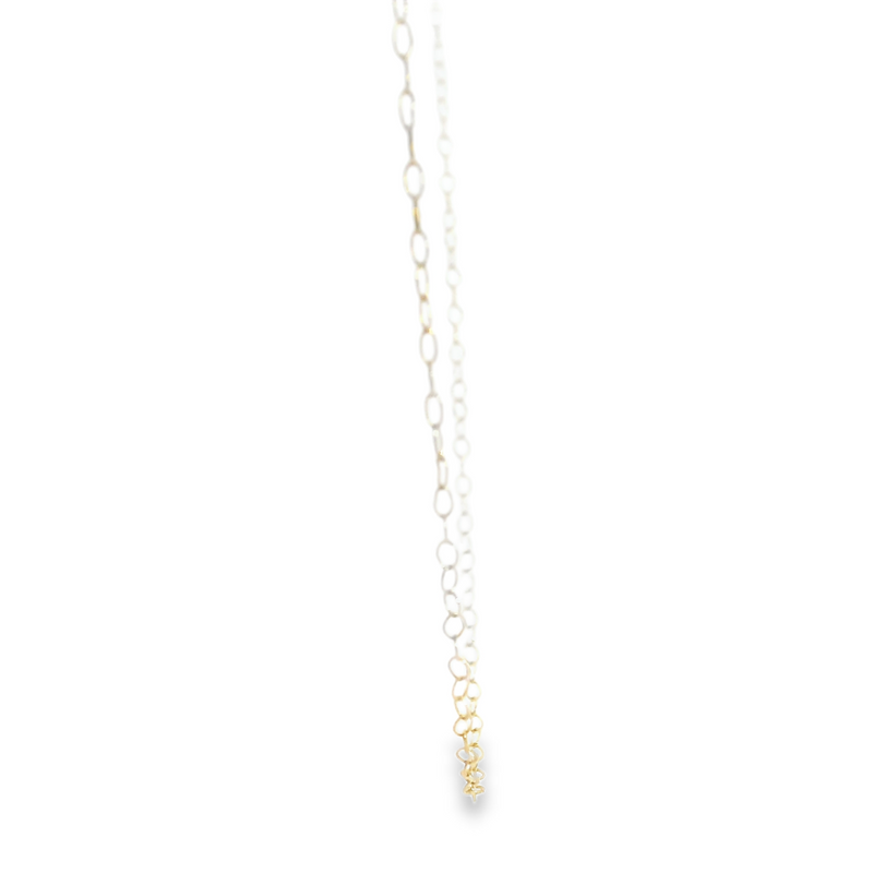 14K YG Open Link Cable Chain 15"