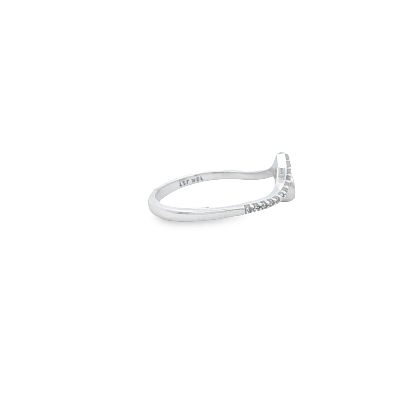 10K WG Curved Diamond Band