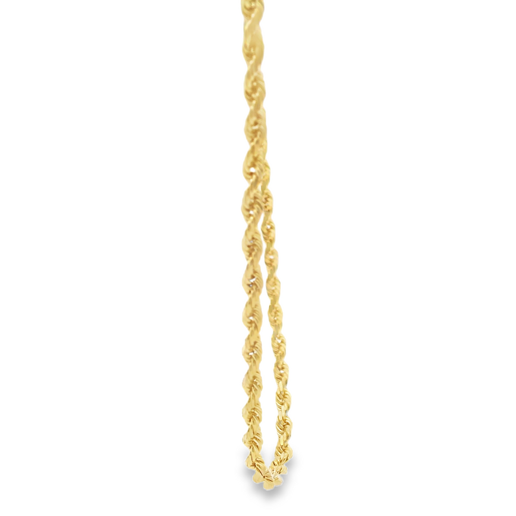 10K YG Rope Chain 22"