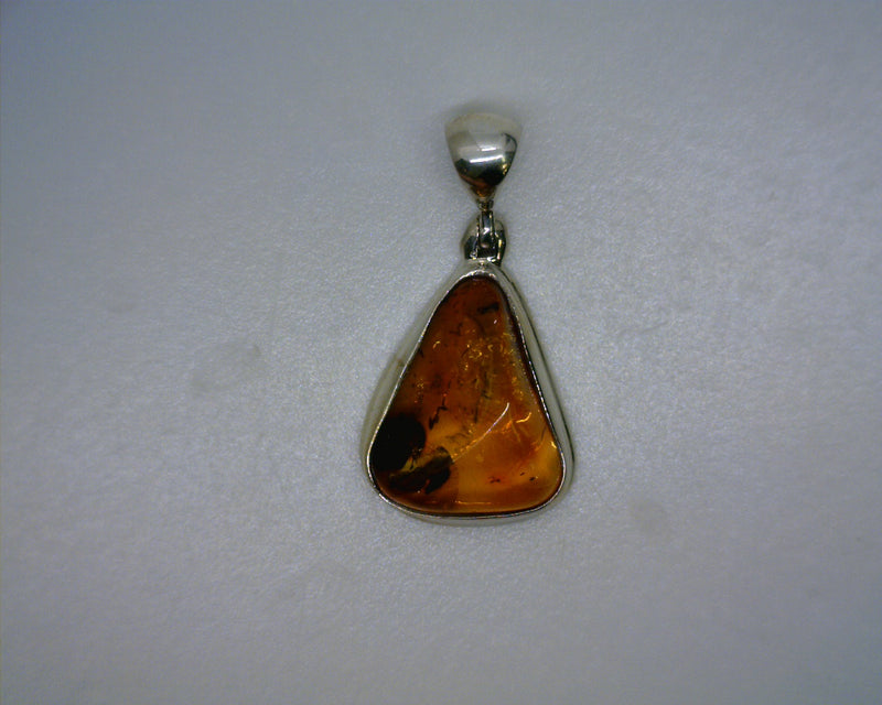 Sterling Silver Amber Pendant