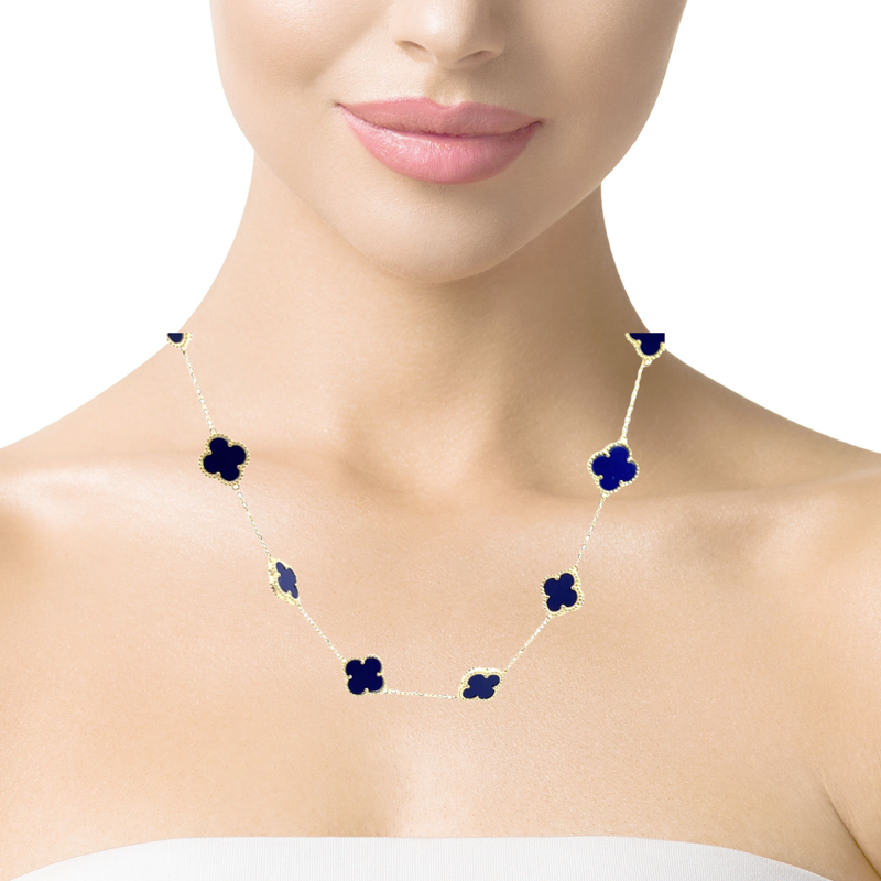 Gold Plated Lapis Necklace