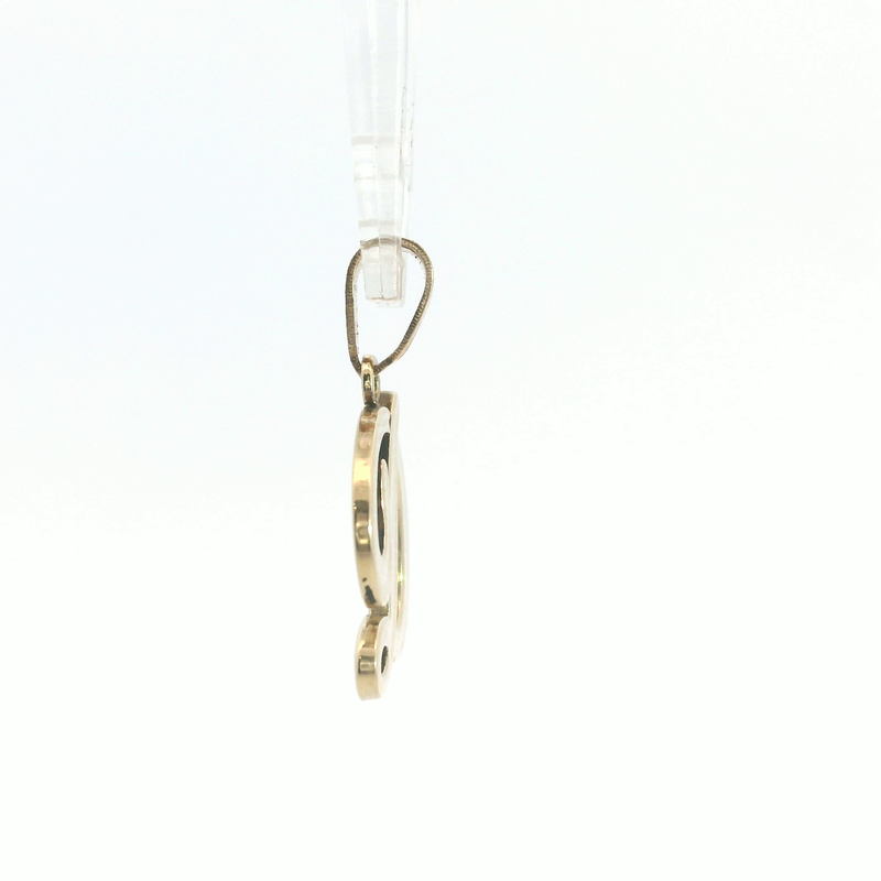 14K YG Initial D Charm