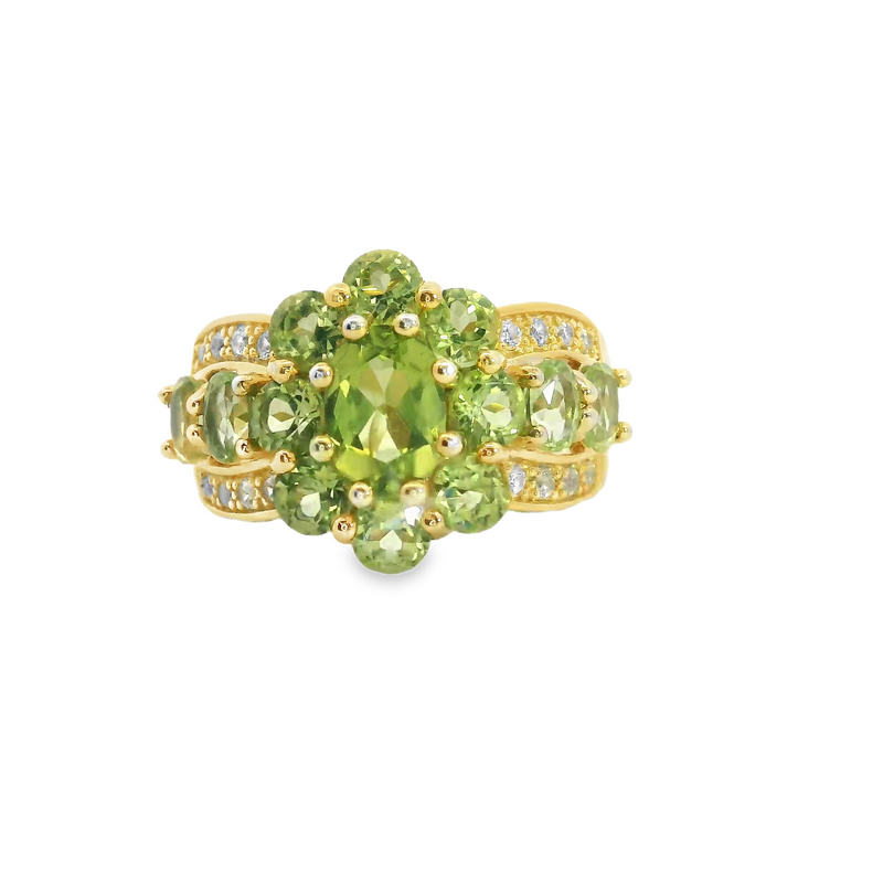 Gold Plated Sterling Silver Peridot Ring