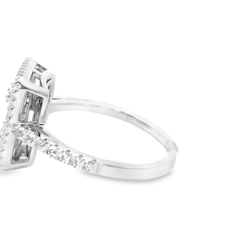 Sterling Silver Red & White CZ Ring