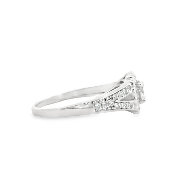 14K WG HALO DIAMOND ENGAGEMENT