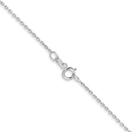 10K WG Diamond Cut Cable Chain 0.8 MM 14"