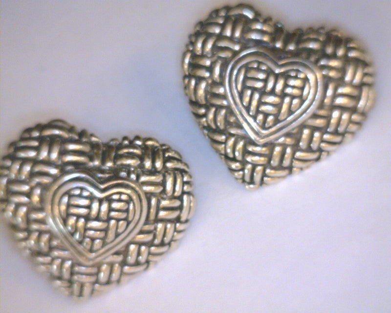 STERLING SILVER HEART EARRINGS