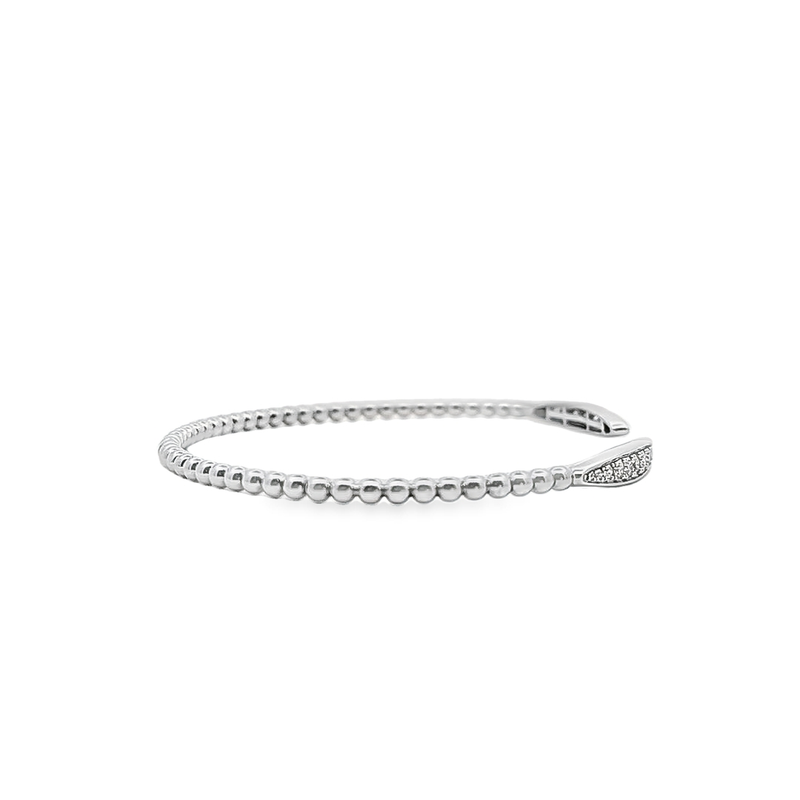 10K WG Diamond Flex Cuff Bracelet