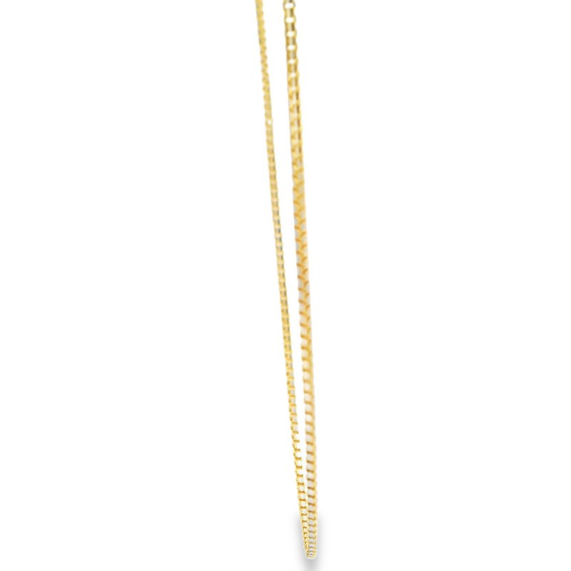 10K Two Tone Diamond Cut Box Chain 18"