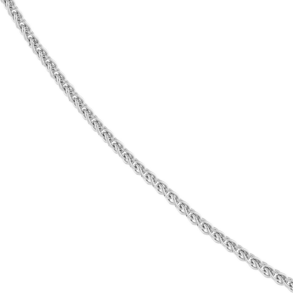 14K WG 0.85MM Wheat Chain