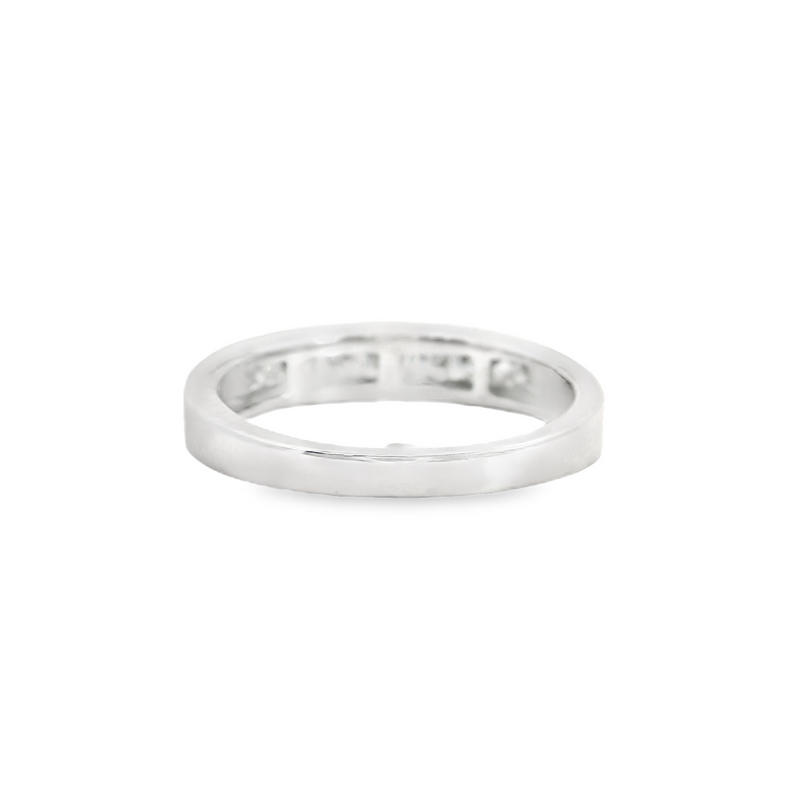 14K WG PRINCESS CUT CHANNEL