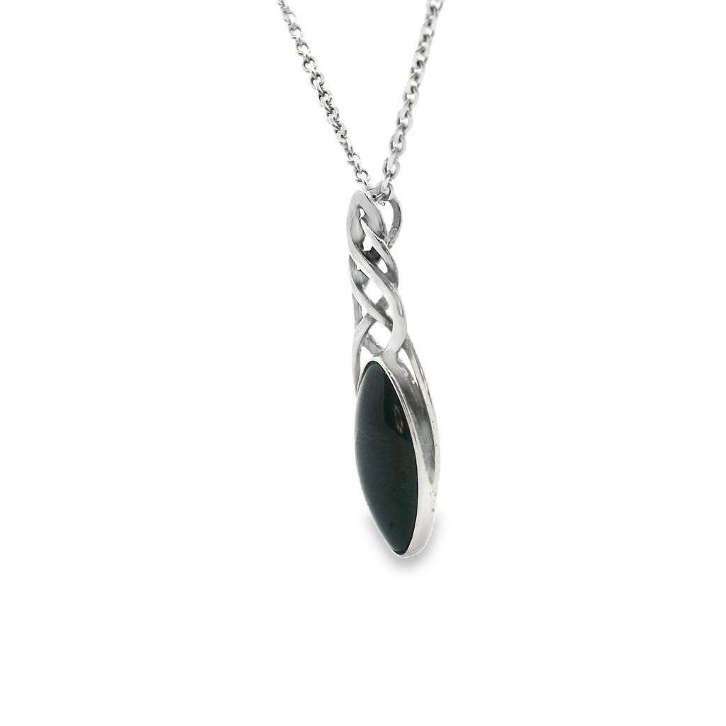 Sterling Silver Black Onyx Pendant & Chain