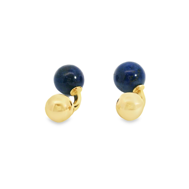 Tiffany & Co 14K YG Lapis Cufflinks