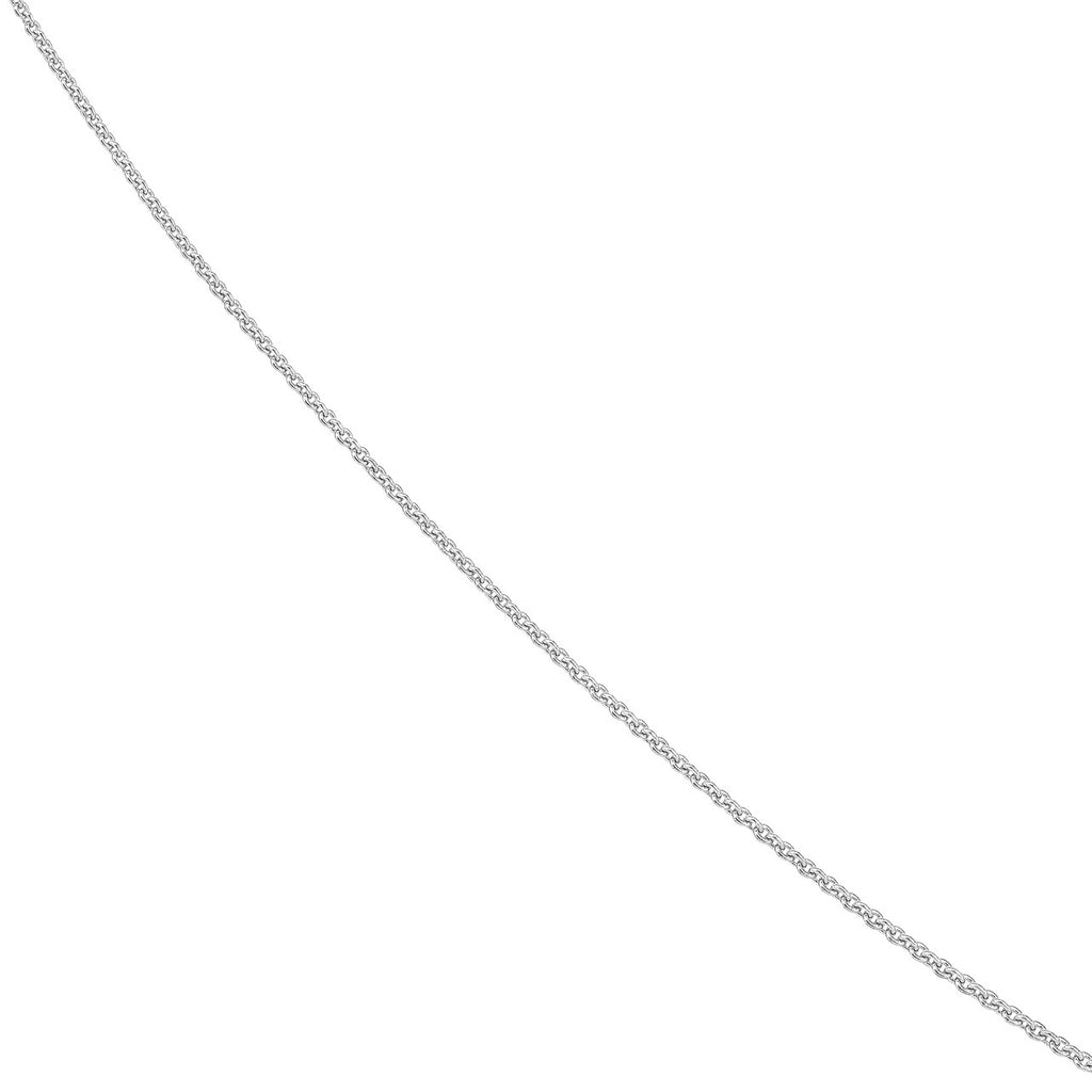 10K White Gold Adjustable Chain 22"