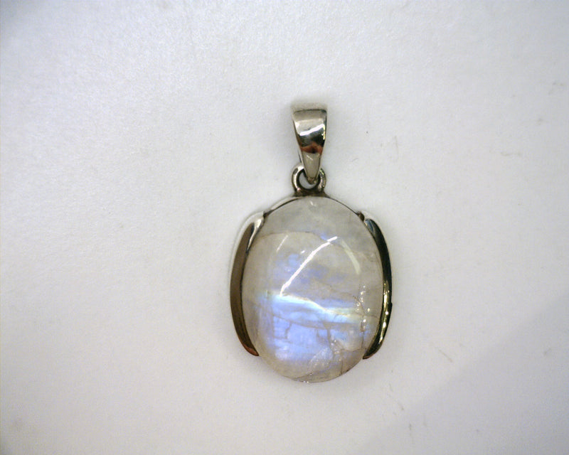 Sterling Silver Rainbow Moonstone Pendant