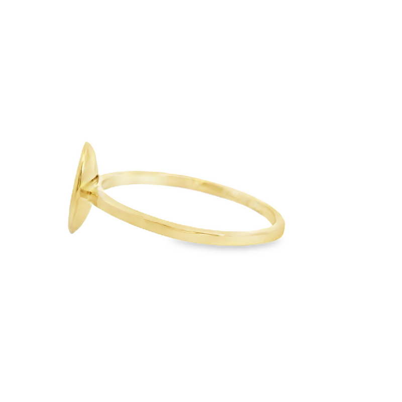 10K YG Oval Cluster Diamond Fashion Ring