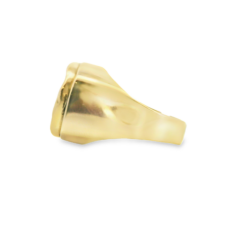 18K Yellow Gold Greek Ancient Coin Ring