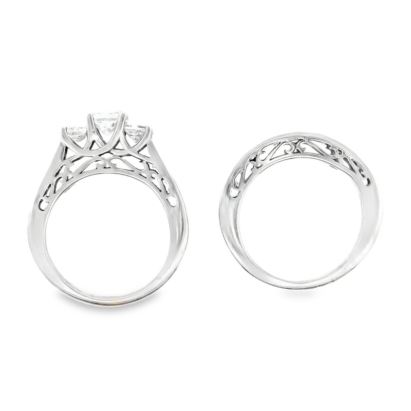 14K WG DIAMOND SET
