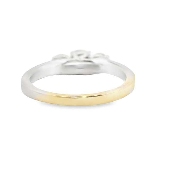 14K BLUE/WHITE DIAMOND RING