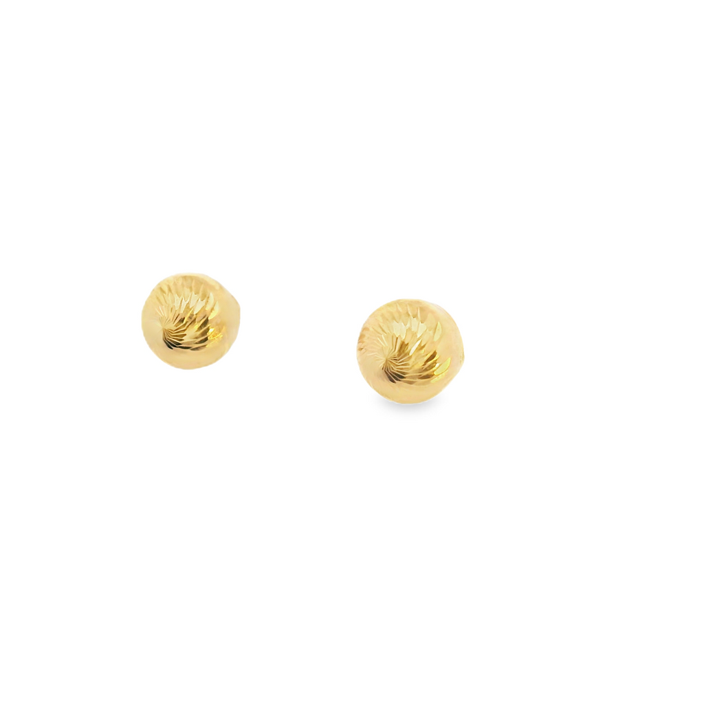 14K YG Ball Post Earrings 7.0MM