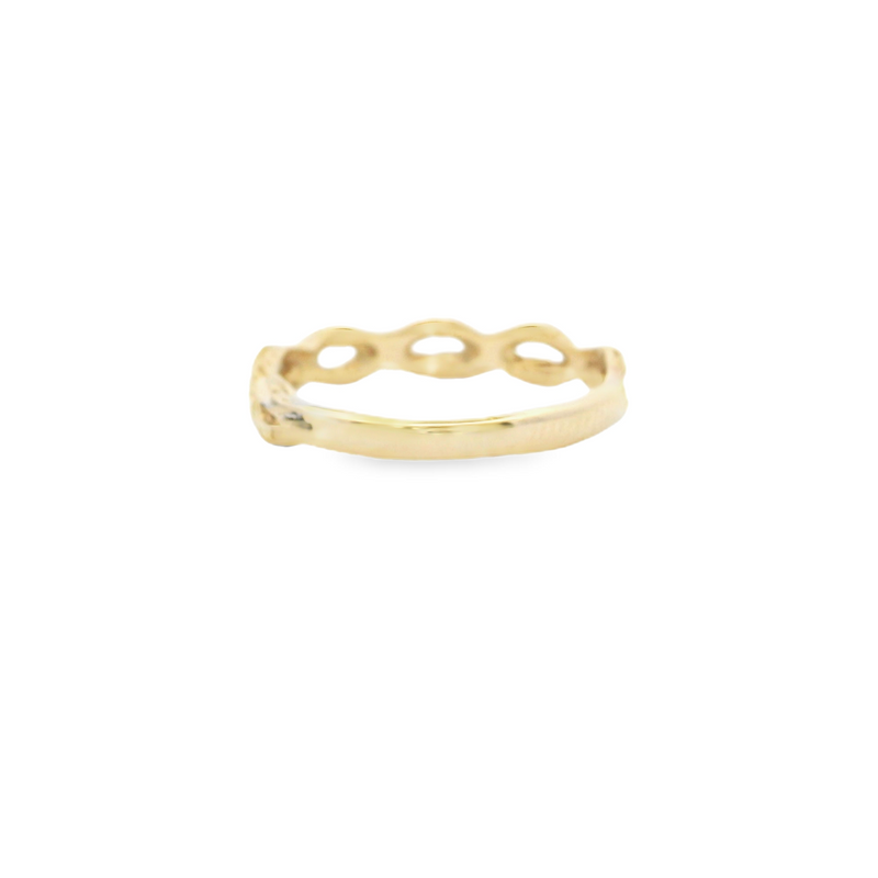 14K YG Twisted Band