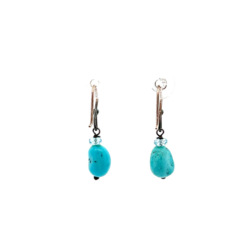 Sterling Silver Turquoise Dangle Earrings