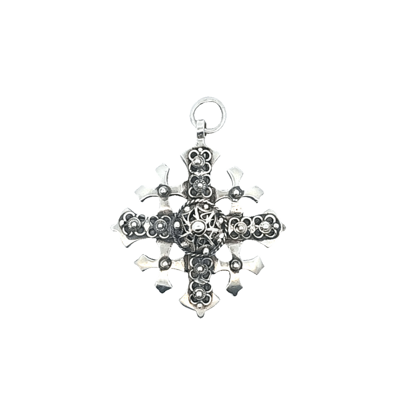 Sterling Silver Jerusalem Cross Pendant