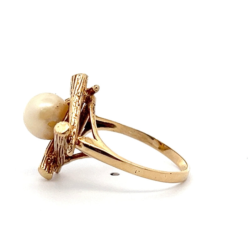 14K YG Pearl Ring