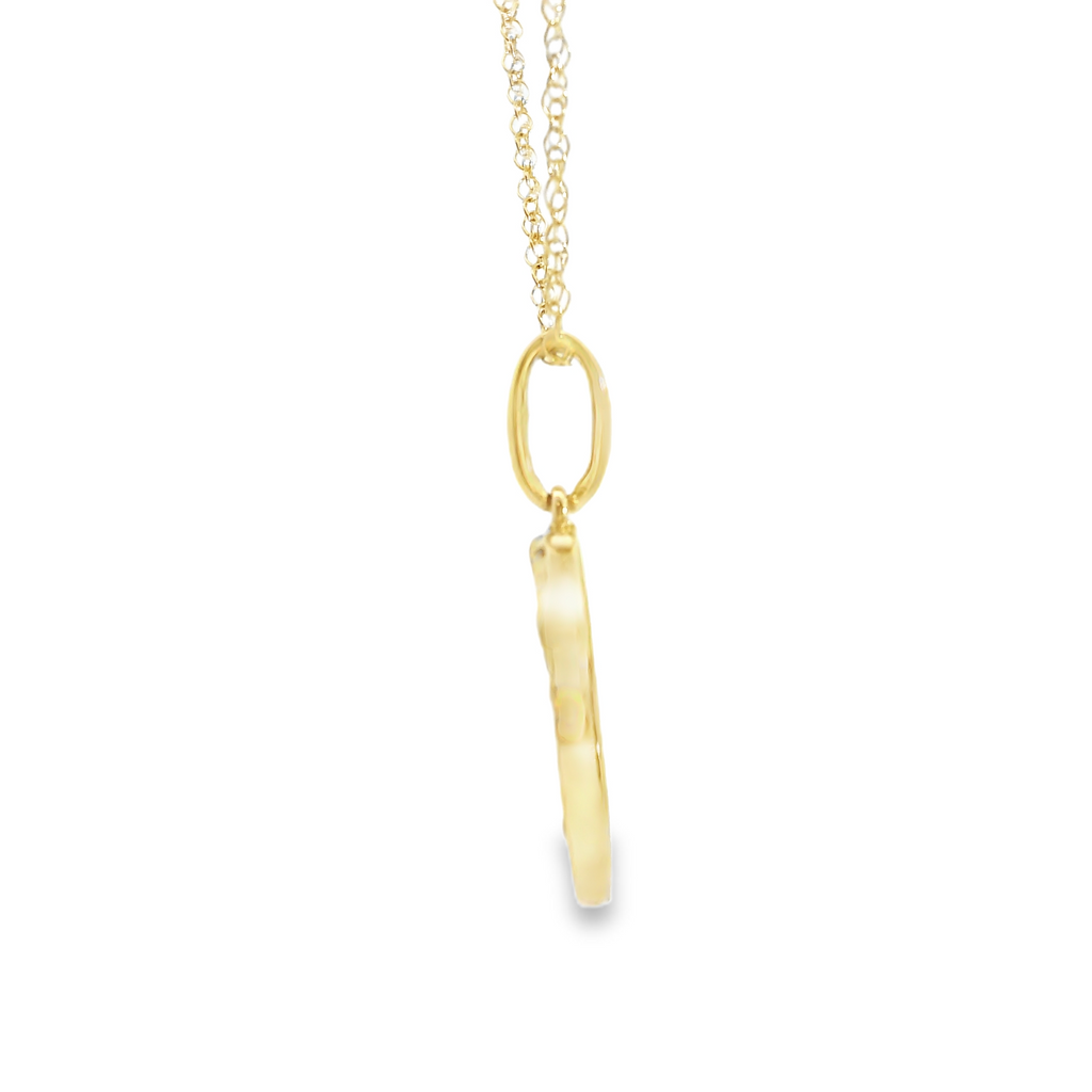 10K YG Sapphire & Emerald Pendant