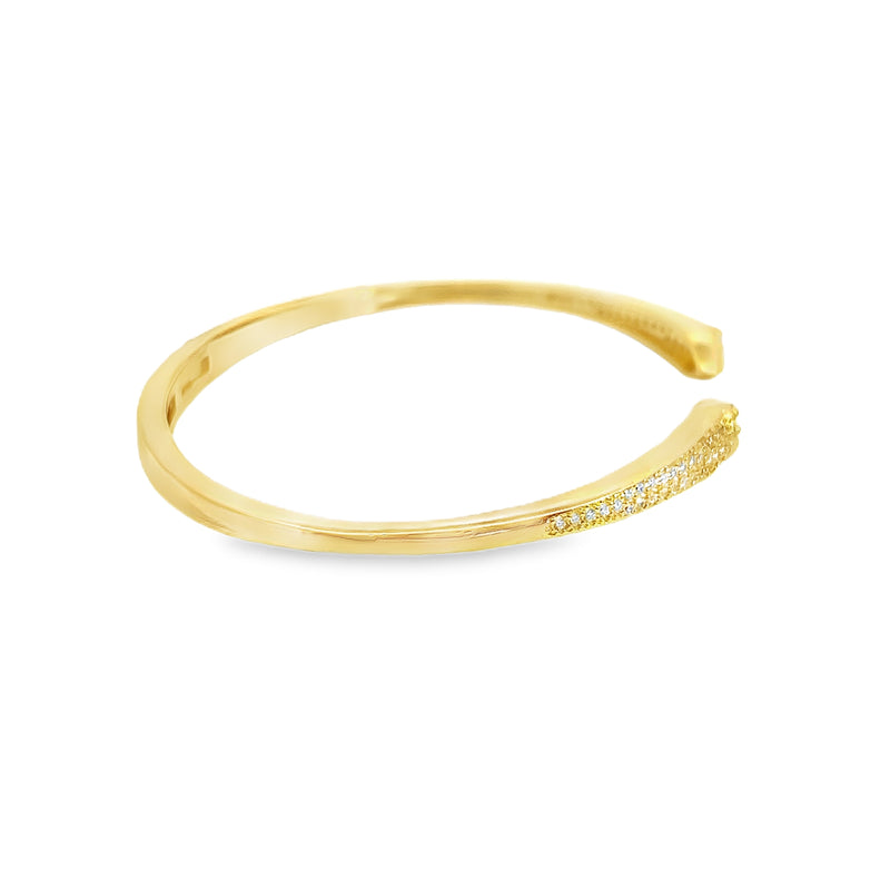 Gold Plated CZ Cuff Bracelet