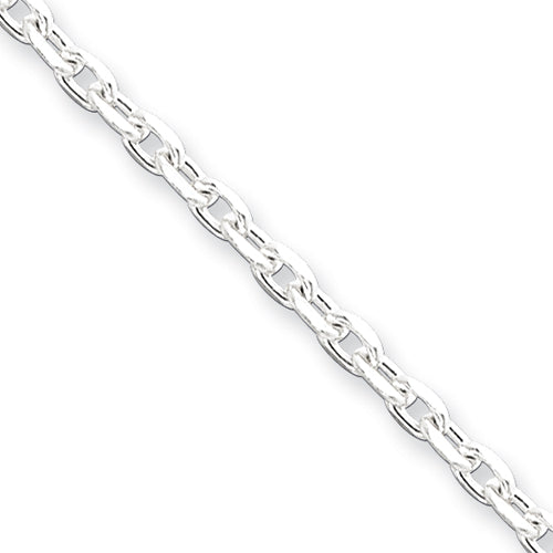 STERLING SILVER BEVELED OVAL C