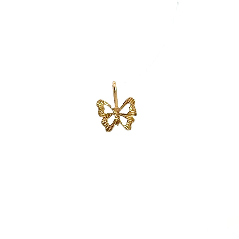 14K YG Butterfly Charm