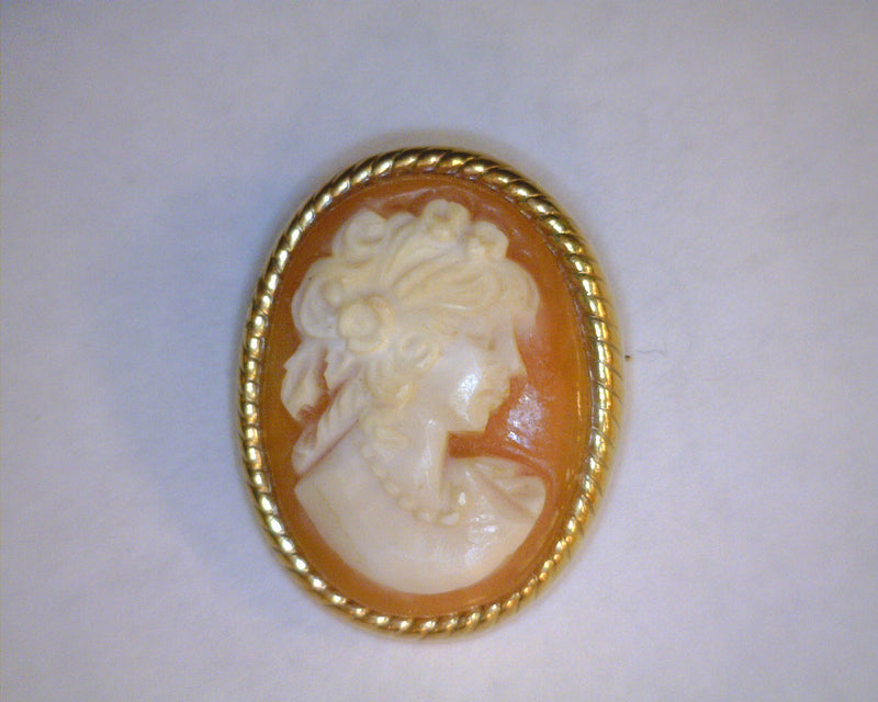 14K YG CAMEO PENDANT/PIN