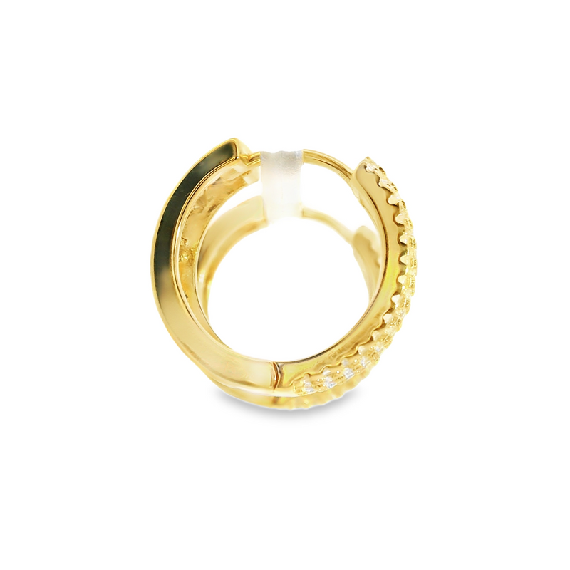 Gold Plated CZ Hoops
