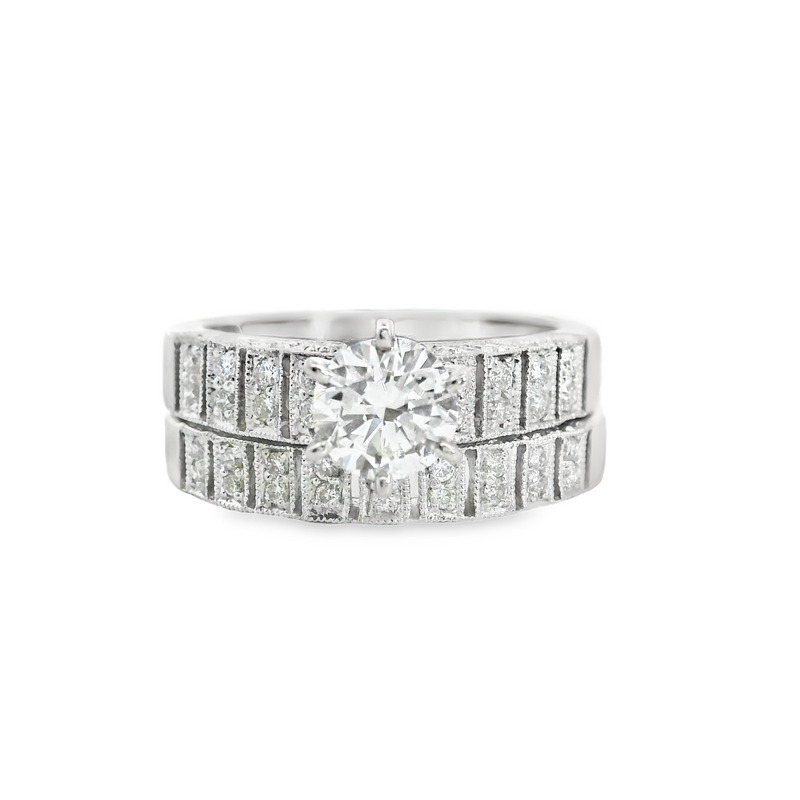 14K WG WEDDING SET