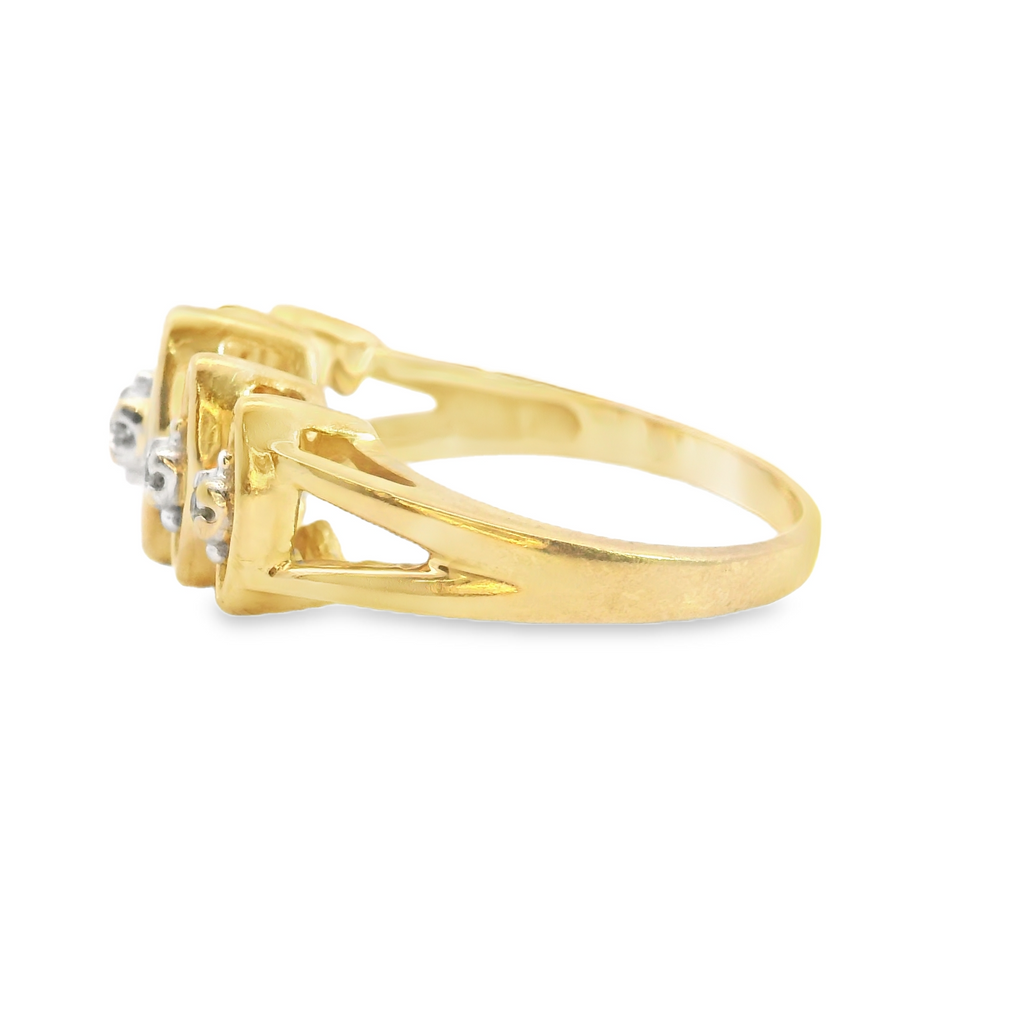 14K YG 5 Stone Diamond Ring