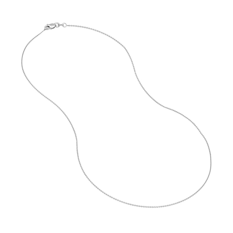 10K WG Diamond Cut Cable Chain 20"