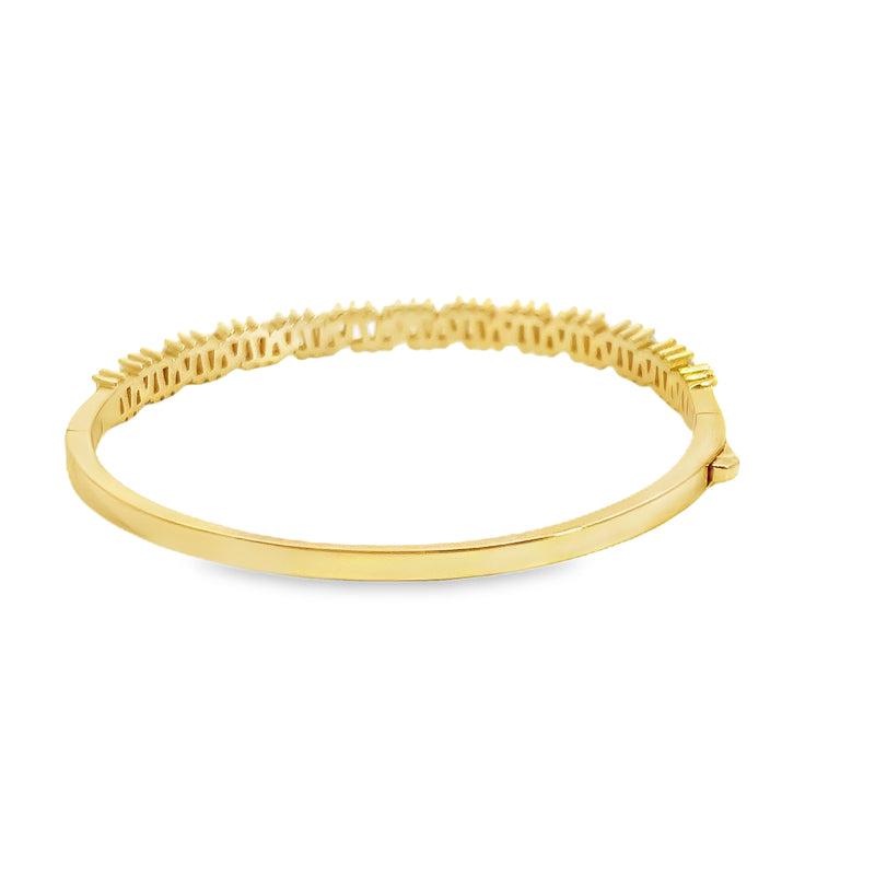 Gold Plated CZ Bangle Bracelet