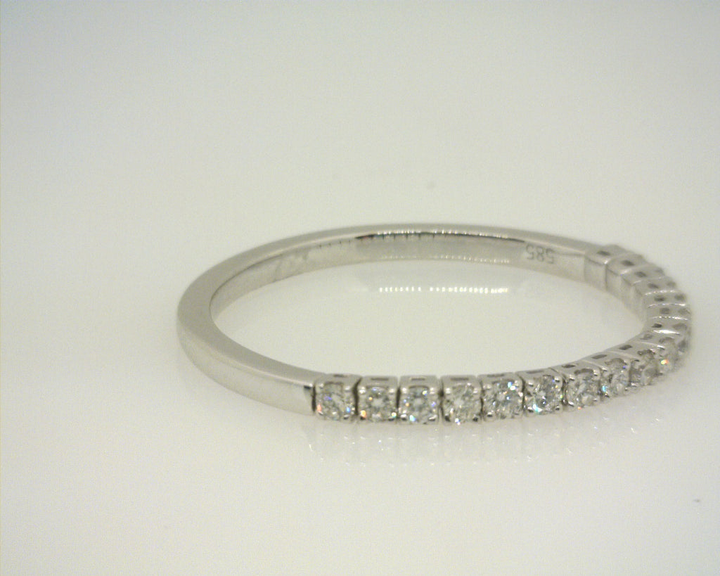 14K WG Flexible Diamond Stack band 0.21 CT TW