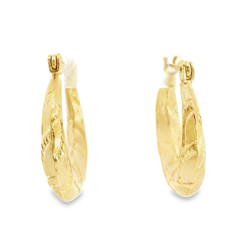 14K YG Hoop Earings